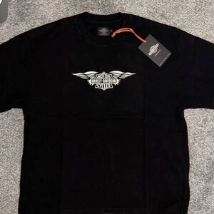 NWT Harley-Davidson Black Silvering Boxy Tee Medium